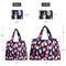 Wrapables Large & Small Foldable Tote Nylon Reusable Grocery Bags, Set of 2